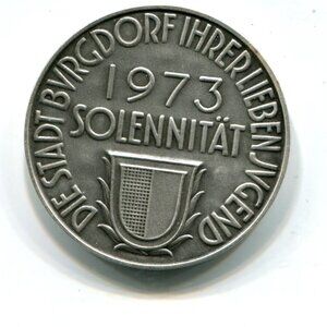 1973 Germany Stadt Burgdorf Commemorative Medal (b735-127)